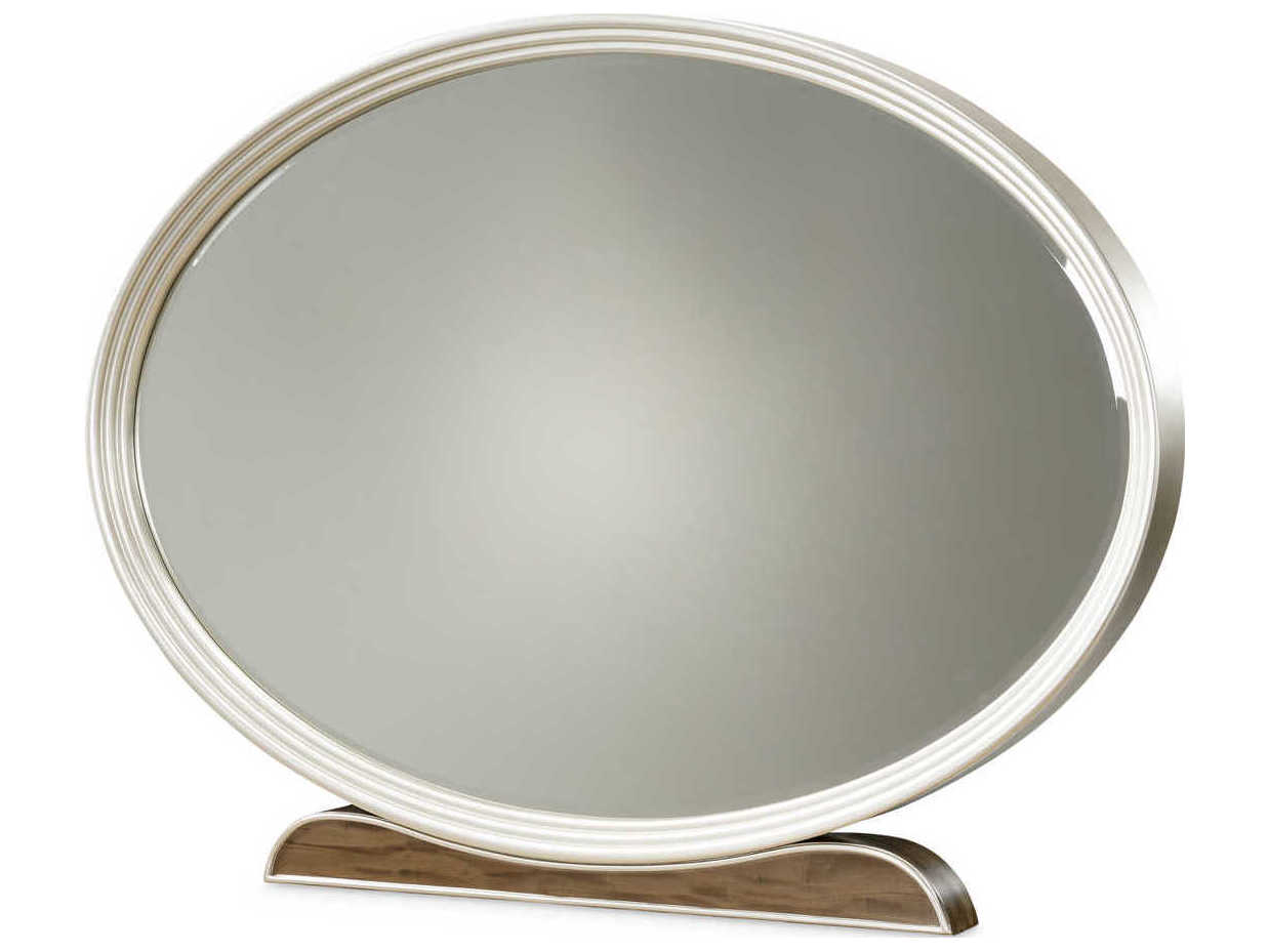 Michael Amini Villa Cherie Hazelnut 54'' Oval Dresser Mirror ... with regard to Beyond Storage A Deep Dive into the Villa Cherie Hazelnut Dresser's Design Philosophy