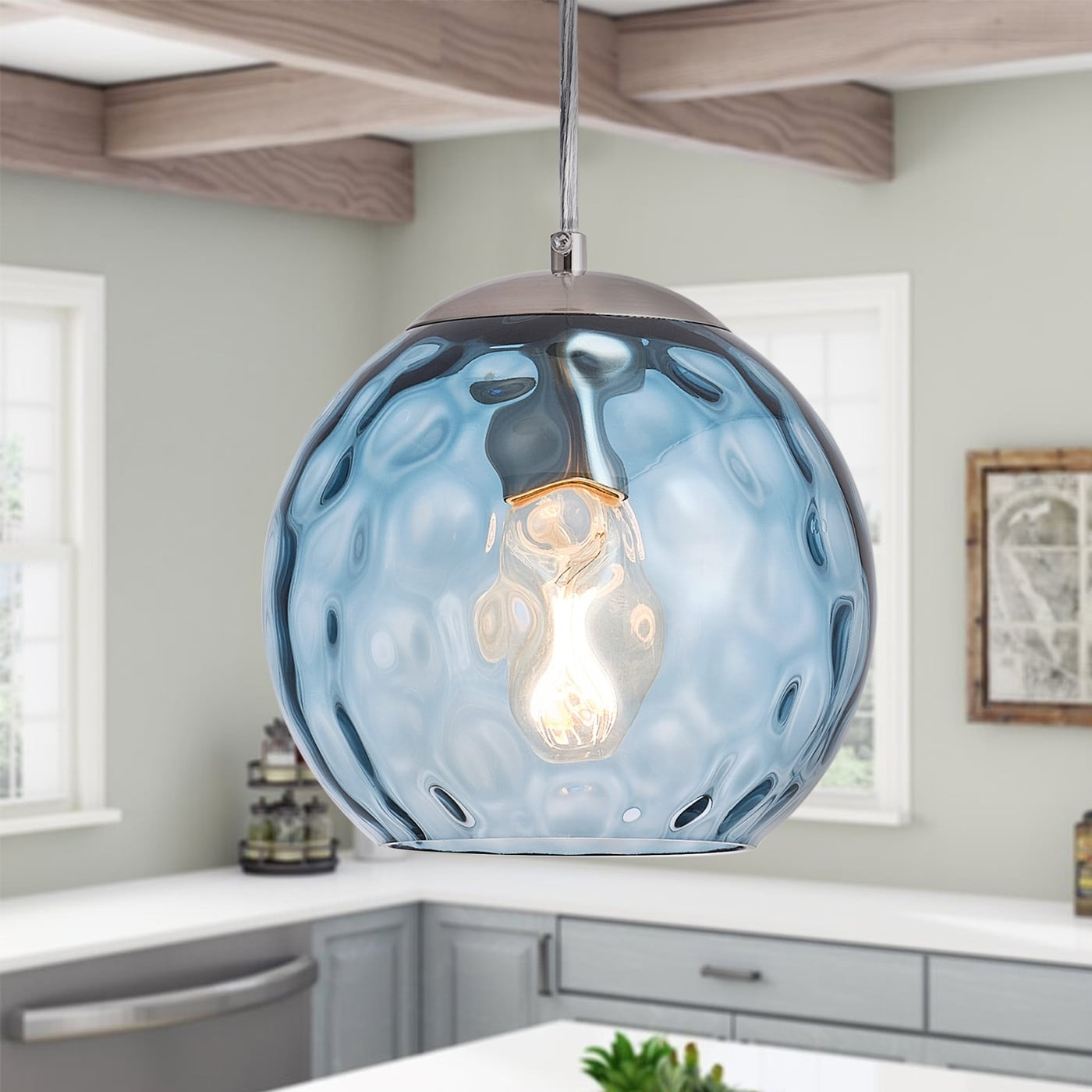 Mid-Century Modern 1-Light Cone Kitchen Island Pendant Light - 8''D X 7 ... with Island Pendant 3245 Vintage Gold Exploring its Place in Modern Interiors