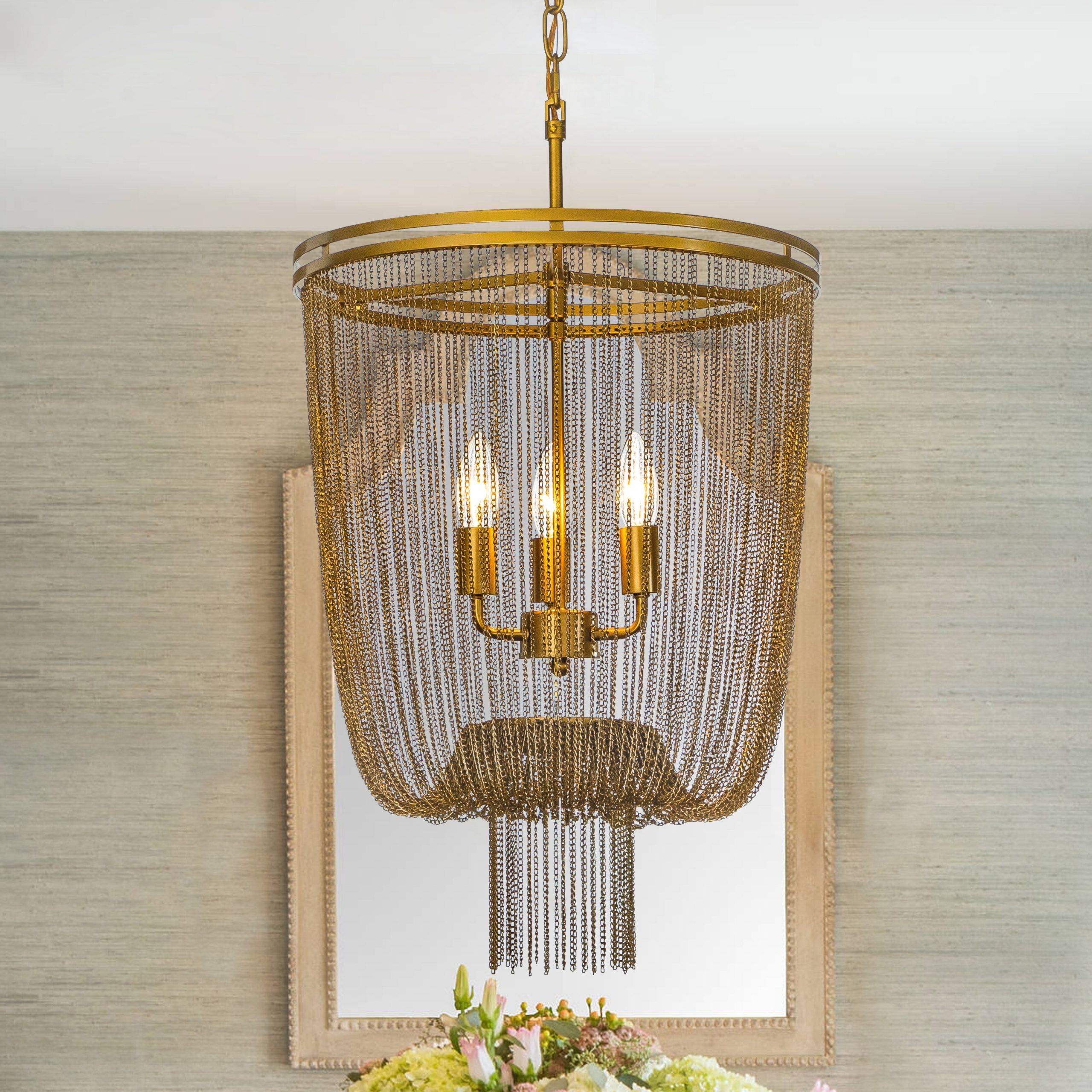 Mid-Century Modern 6-Light Drum Chandelier Sputnik Crystal Pendant - D ... with Beyond Illumination Understanding the Hebe Chandelier's Material Story