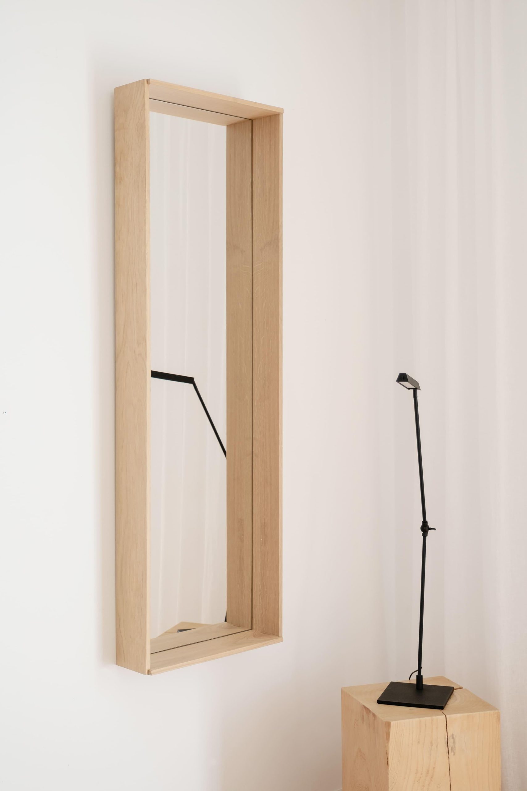 Minimalist Oak Mirror Small For Sale At 1Stdibs with