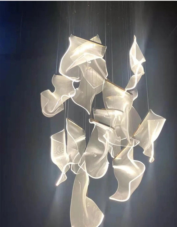 Modern Acrylic Sheet Chandelier Acrylic Led Pendant Light For Living ... intended for Beyond the Glow Understanding Performance in Small Acrylic LED Chandeliers