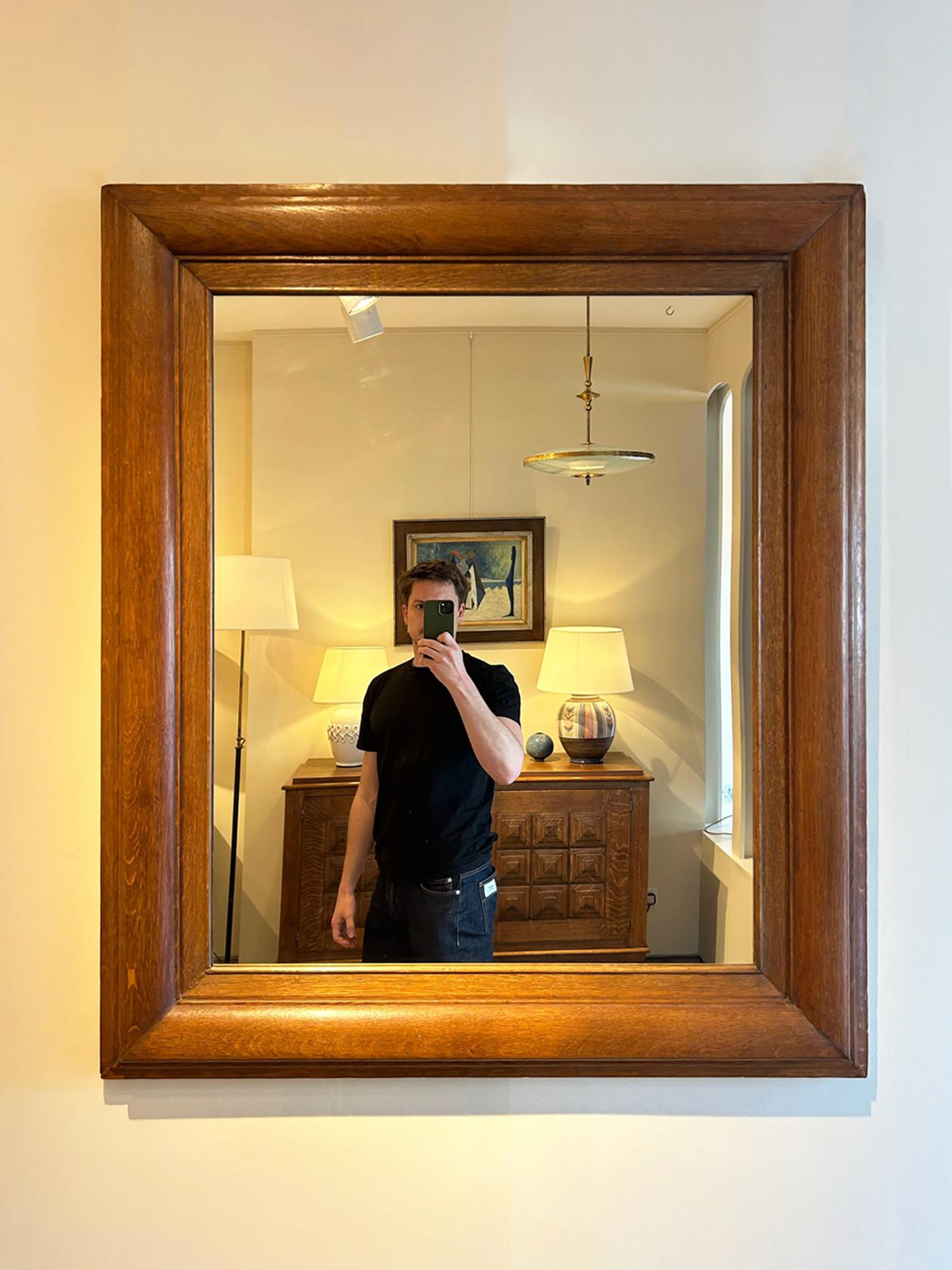 Oak Mirror Frame regarding