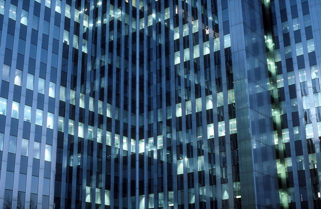 Office High-Rise, Facade, Detail, Twilight Skyscrapers, Buildings ... intended for Navigating Transparency Practical Insights for Glass Buildings