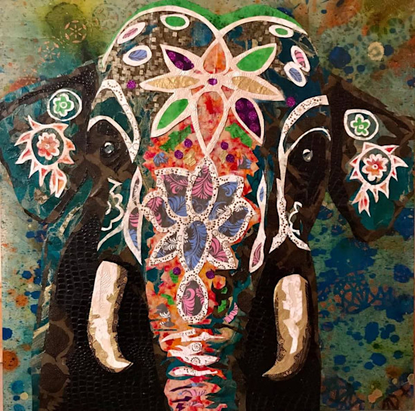 Painted Indian Elephant Art | Kristi Abbott Gallery &Amp; Studio with The Art of Storytelling Through Hand Painted Elephants on Iron