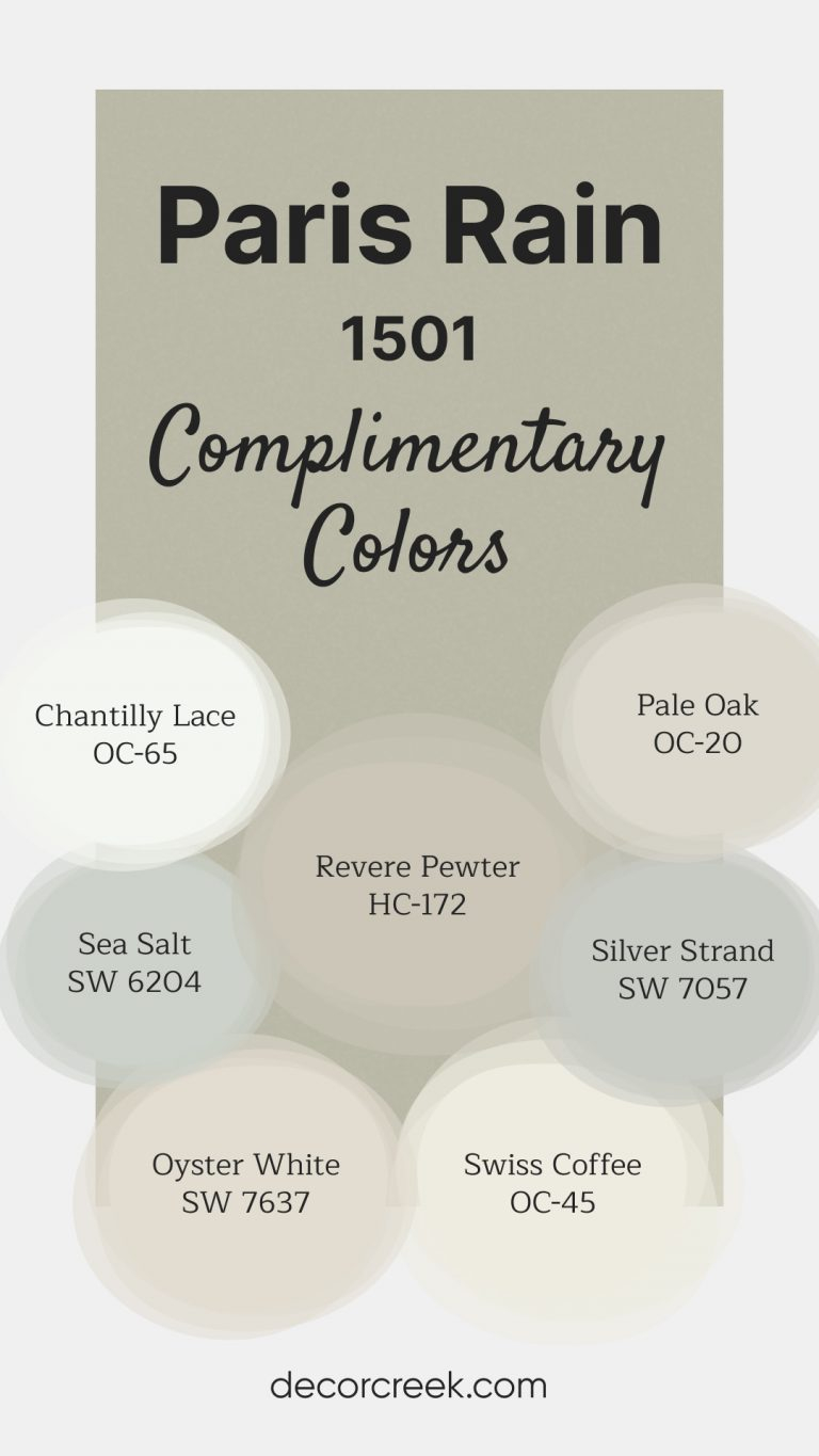 Paris Rain 1501 Paint Color By Benjamin Moore - Decorcreek with