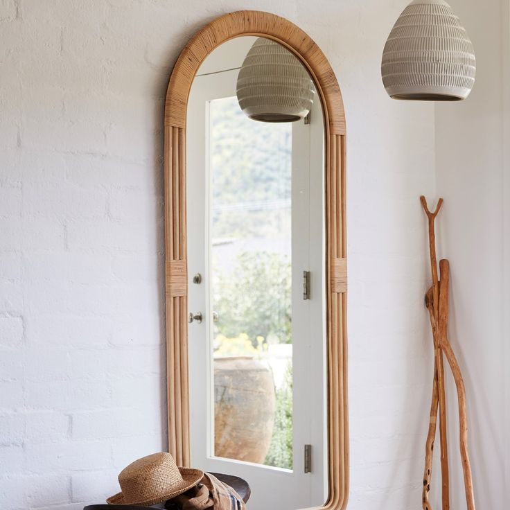 Pelicano Rattan Floor Mirror Trong 2024 within Understanding the Craft Behind Saltwater Rattan Floor Mirrors