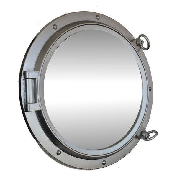 Porthole Mirror, Bronzed, 24'' - Beach Style - Wall Mirrors - By ... for