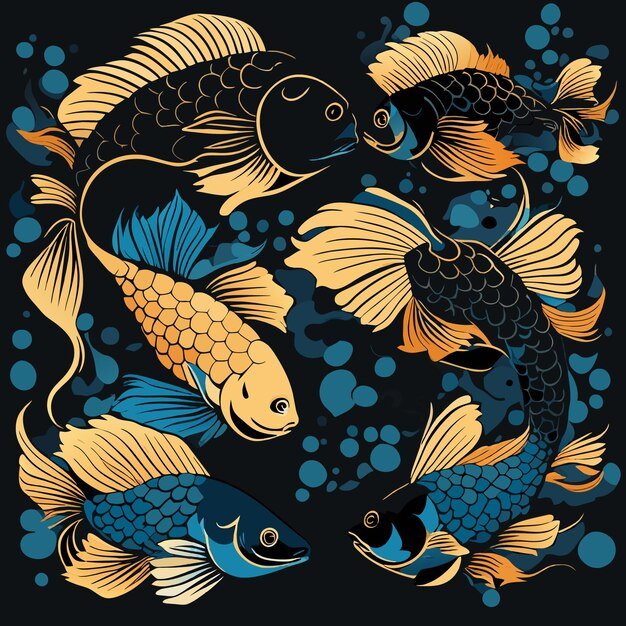 Premium Vector | Exotic Fish Illustrations Dive Into Aquatic Species in