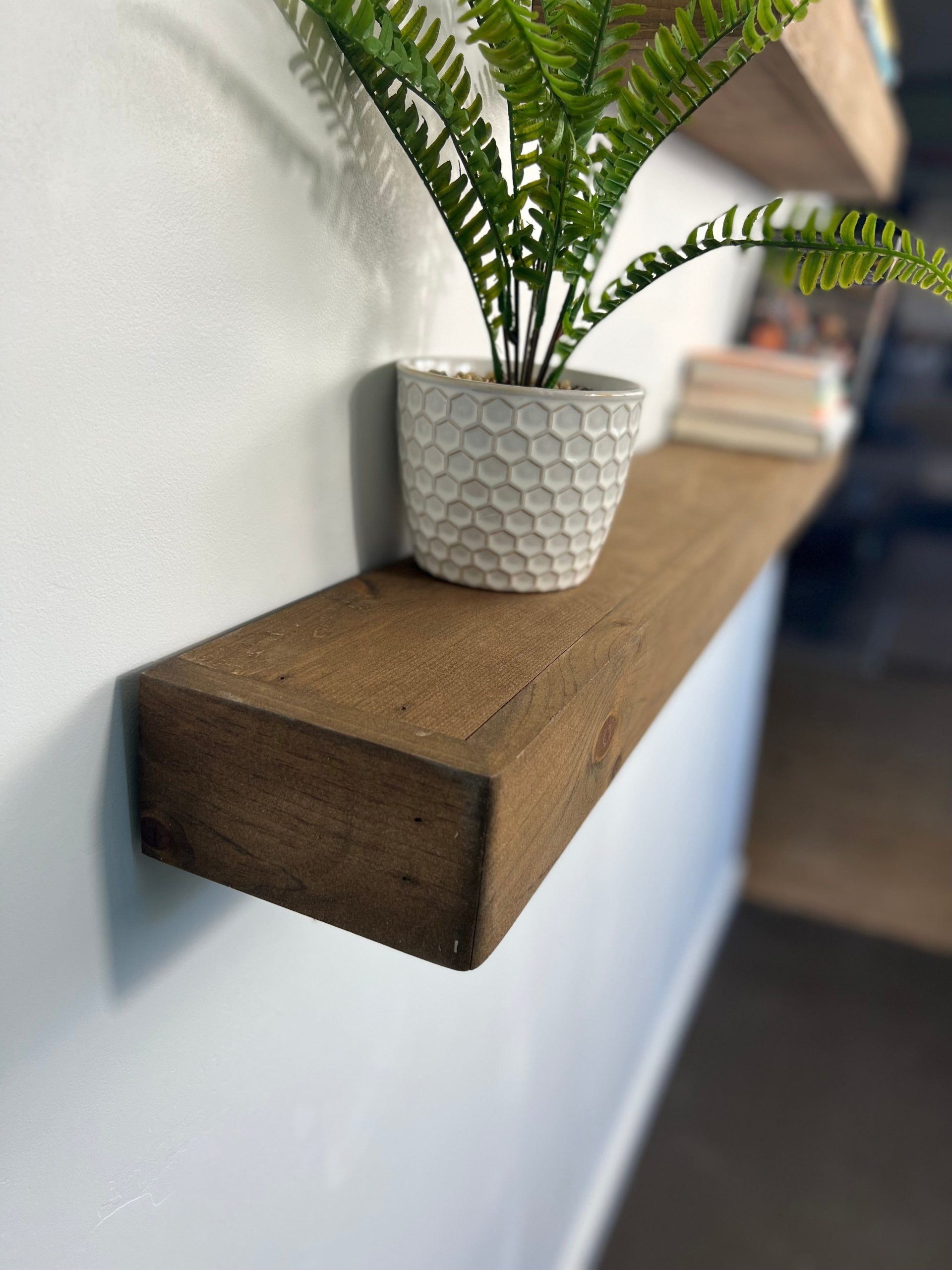 Rustic Farmhouse Floating Shelves - Solid Wood In 2022 | Floating ... with