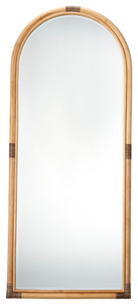 Saltwater Rattan Floor Mirror - Tropical - Floor Mirrors - By Jamie ... in