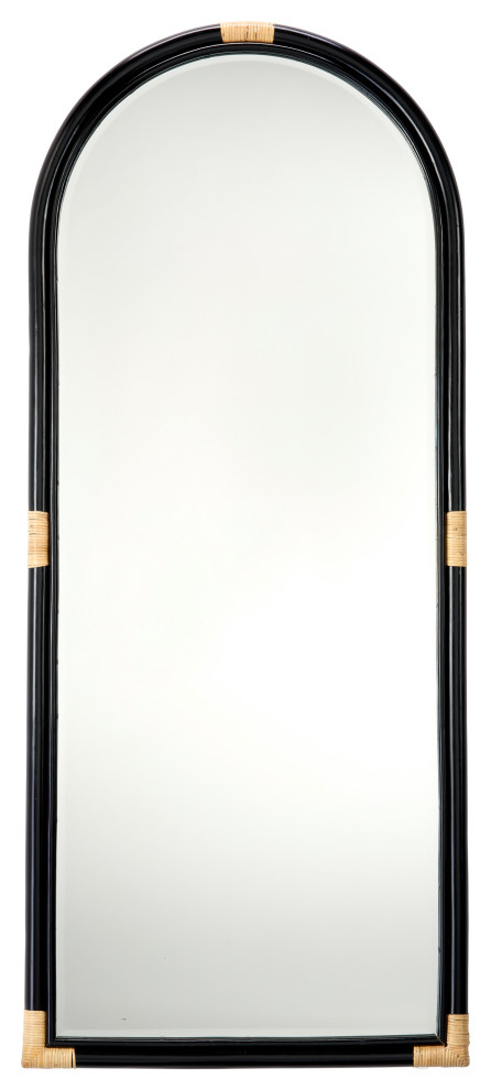 Saltwater Rattan Floor Mirror - Tropical - Wall Mirrors - By Jamie ... intended for Understanding the Craft Behind Saltwater Rattan Floor Mirrors