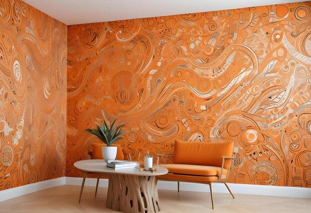 Scandinavian Living Room Interior Design Zoom Backgrounddoodle ... within