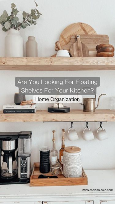Solid Oak Floating Shelves - Timeless Appeal | Kitchen Shelf Decor ... for Integrating Warmth Understanding the Floating Welcome Shelf's Appeal