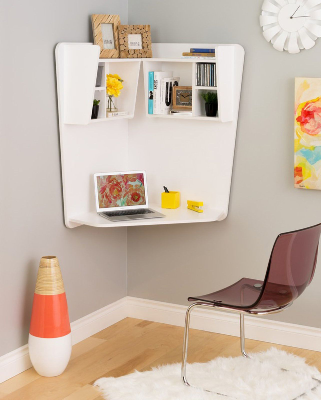 These Stylish Floating Desks Make Us Like Mondays A Little More ... within Designing Functional Spaces with Floating Desks and Integrated Storage