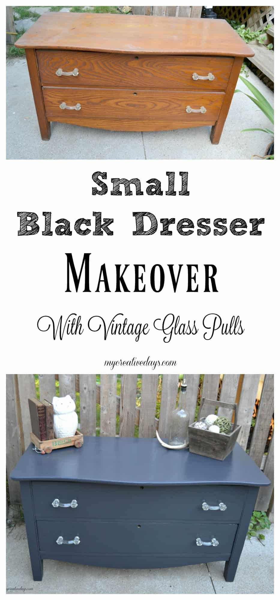 This Small Black Dresser Makeover Was Easy And Made A Big Difference throughout
