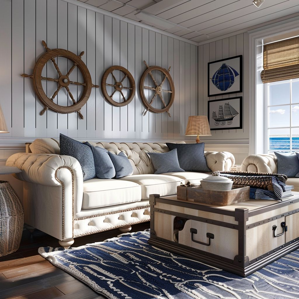 Transform Your Living Room With A Nautical Touch with regard to