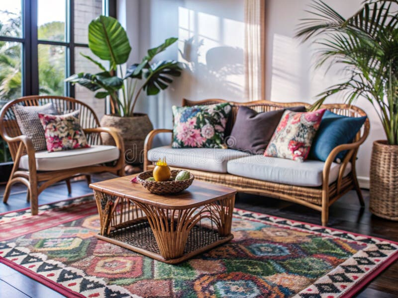 Tropical Oasis Transform Your Living Room With Rattan Furniture And ... intended for