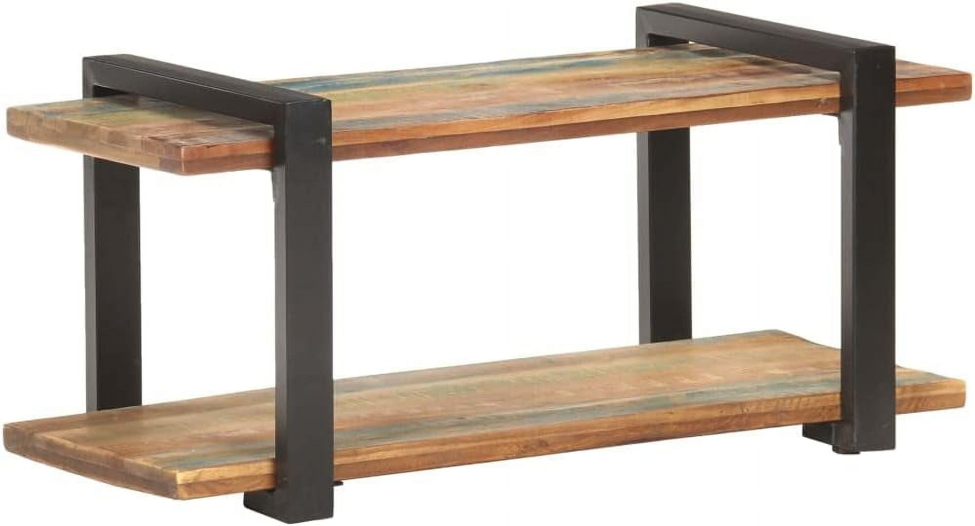 Tv Stand - Industrial Style Solid Acacia Wood And Powder-Coated Iron ... within
