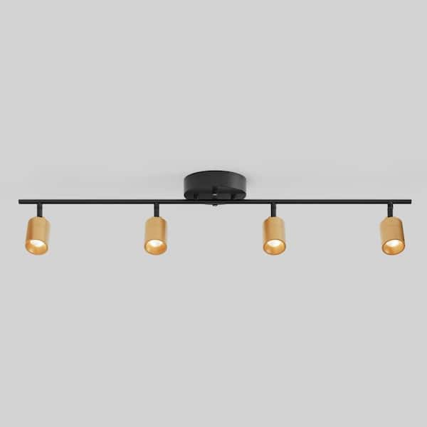 Vidalite Shura 4-Light Black And Brass Integrated Led Track Light W ... intended for Designing Dynamic Interiors with Vidalite Shura Track