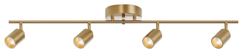 Vidalite Shura, Linear, 4 Head Track Light, Brass - Transitional ... for Designing Dynamic Interiors with Vidalite Shura Track