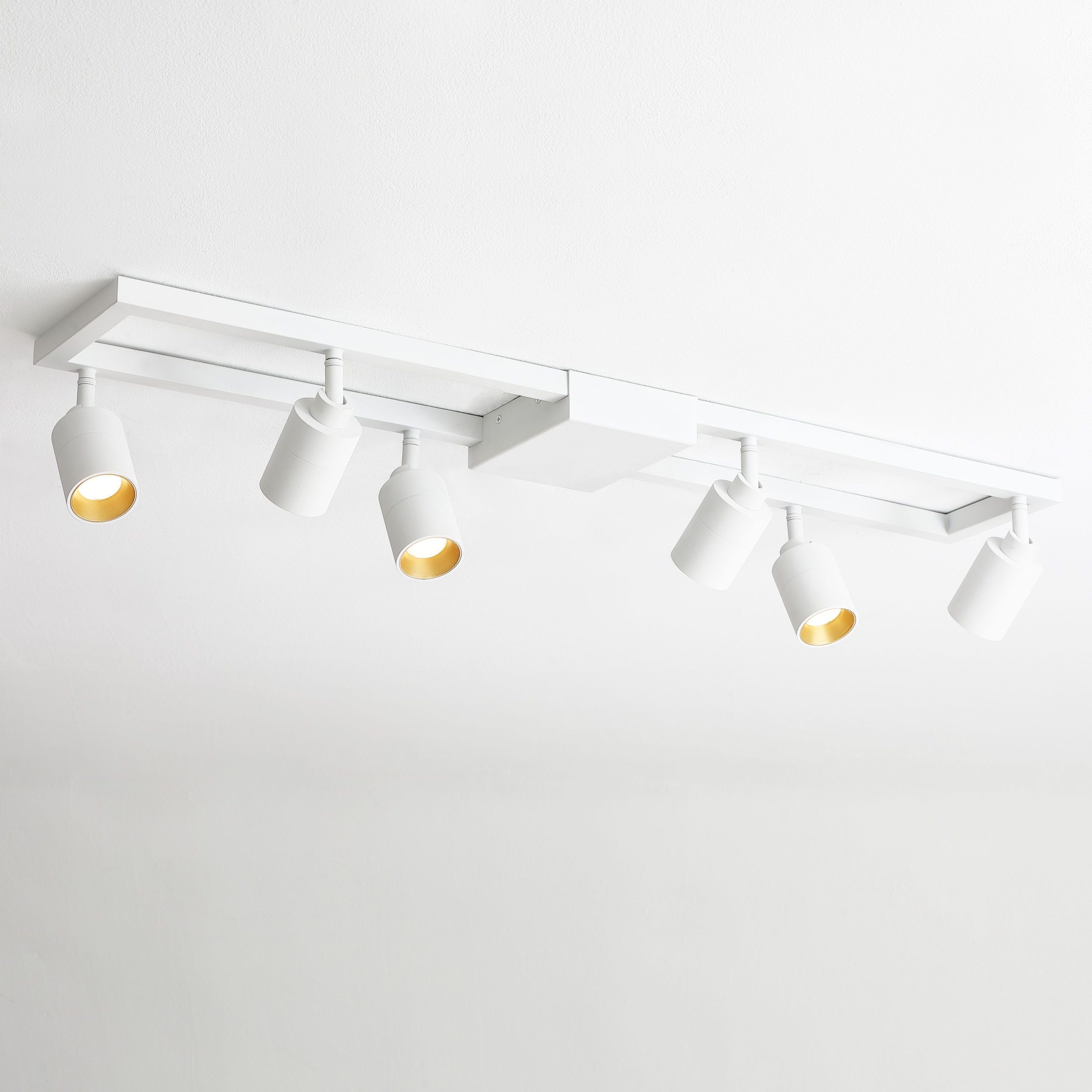 Vidalite Shura Square 34.5-In 6-Light White Dimmable Integrated Modern ... within