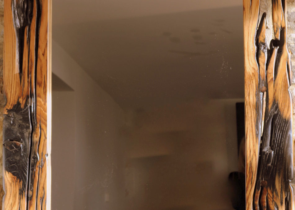 Well Featured Reclaimed Oak Mirror - Jarabosky regarding Discovering the enduring charm of reclaimed oak in mirror design