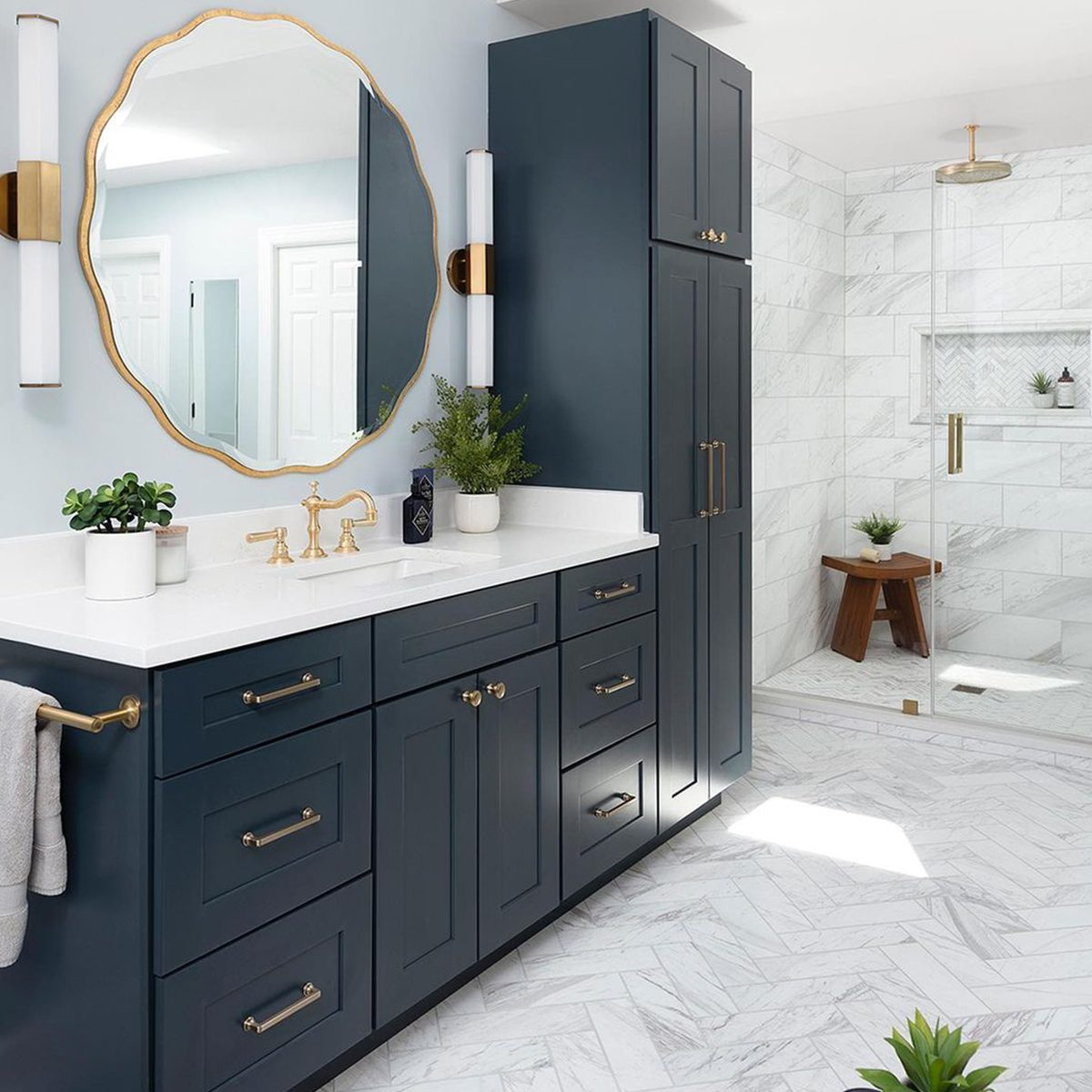 10 Blue Vanity Bathroom Ideas You'll Love | Family Handyman inside Upgrade Your Bathroom With These 10 Elegant Vanity Wall Designs