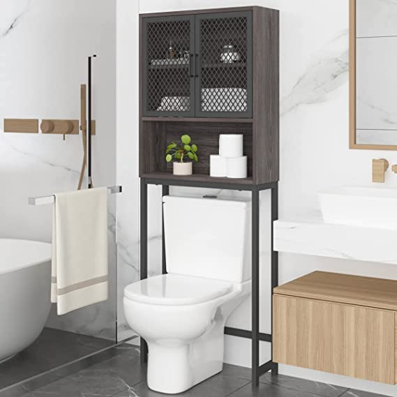 15 Best Over-The-Toilet Storage Ideas For A Tidy Bathroom. - The ... in Achieving a Tidy Bathroom with the GDF Studio Adjustable Shelf Cabinet
