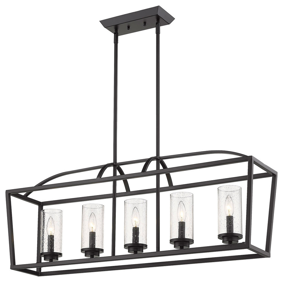 15 Photos Midnight Black Five-Light Linear Chandeliers for Illuminating Your Space The 3 Light Linear Chandelier in Midnight Black