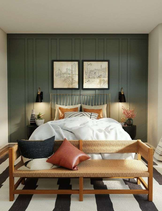 15 Ways To Carve Out A Bedroom In A Studio Apartment - Curated For ... pertaining to Six Gorgeous Bedroom Wall Treatments to Inspire Your Next Reno