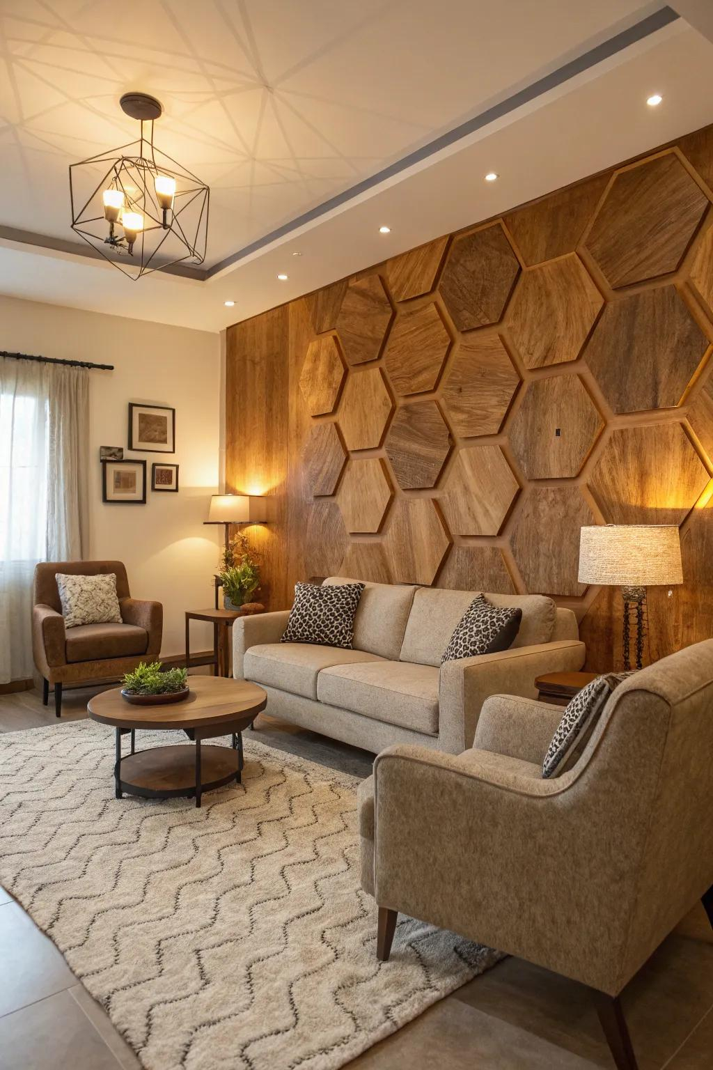 16+ Unique Hexagon Tessellation Ideas For Your Home with See How One Wall Can Redefine Your Living Space