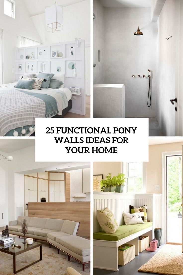 25 Functional Pony Walls Ideas For Your Home - Digsdigs regarding