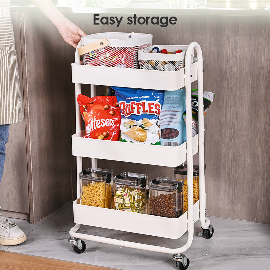 3-Tier Metal Utility Cart With Wheels - Stora throughout Durability Meets Design Exploring the 3-Tier Metal and Wood Caster Cart