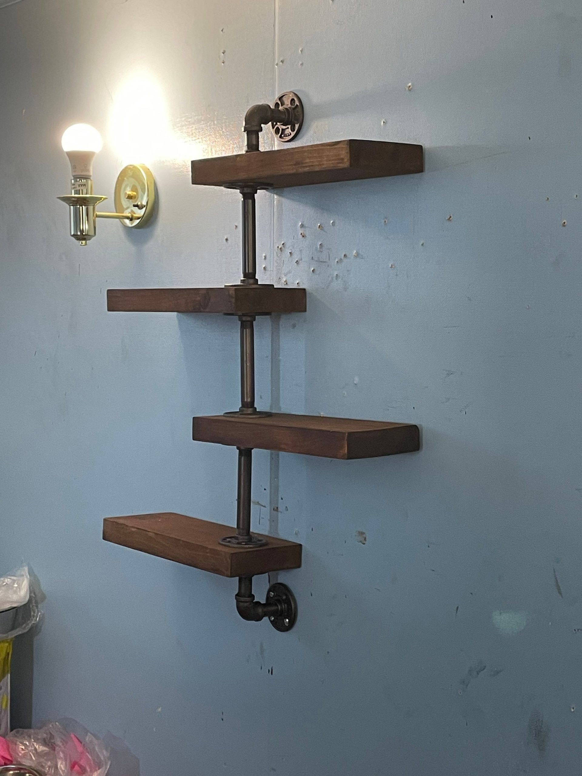 4 Tier Industrial Style Bar Shelf Pipe Bar Shelf Retro Bar | Etsy with regard to Maximizing Space and Style with 4-Tier Industrial Pipe Shelves