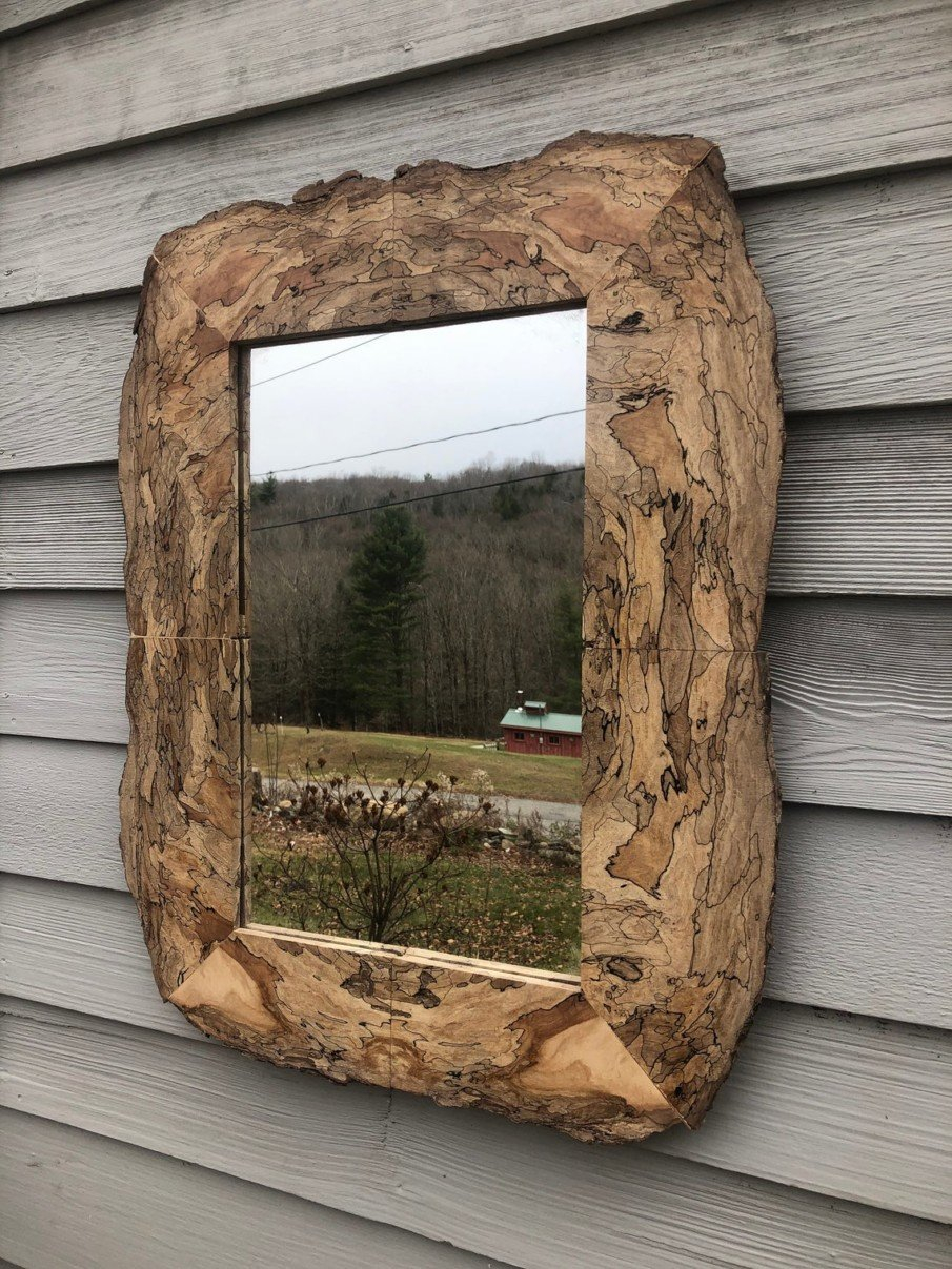40 Awesome Rustic Mirrors For Your Farmhouse Style Decor for Unveiling the Rustic Rectangular 3D Mirror for a Touch of Elegance