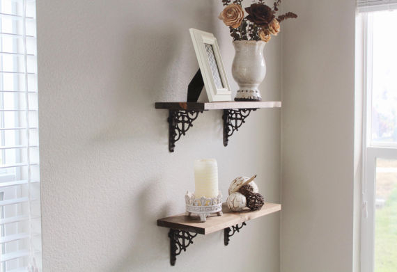 40 Diy Rustic Wood Shelves You Can Build Yourself with