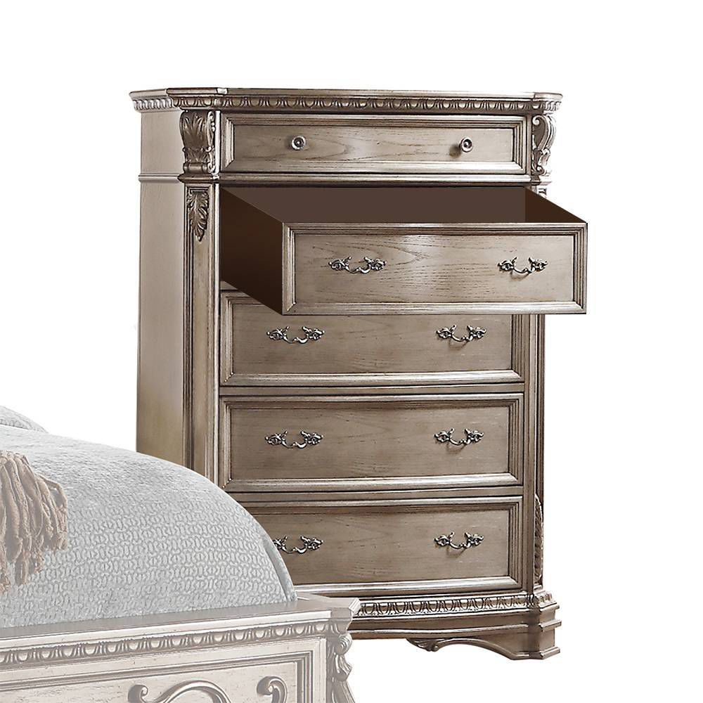 42" Northville Chest Antique Silver – Acme Furniture ... inside
