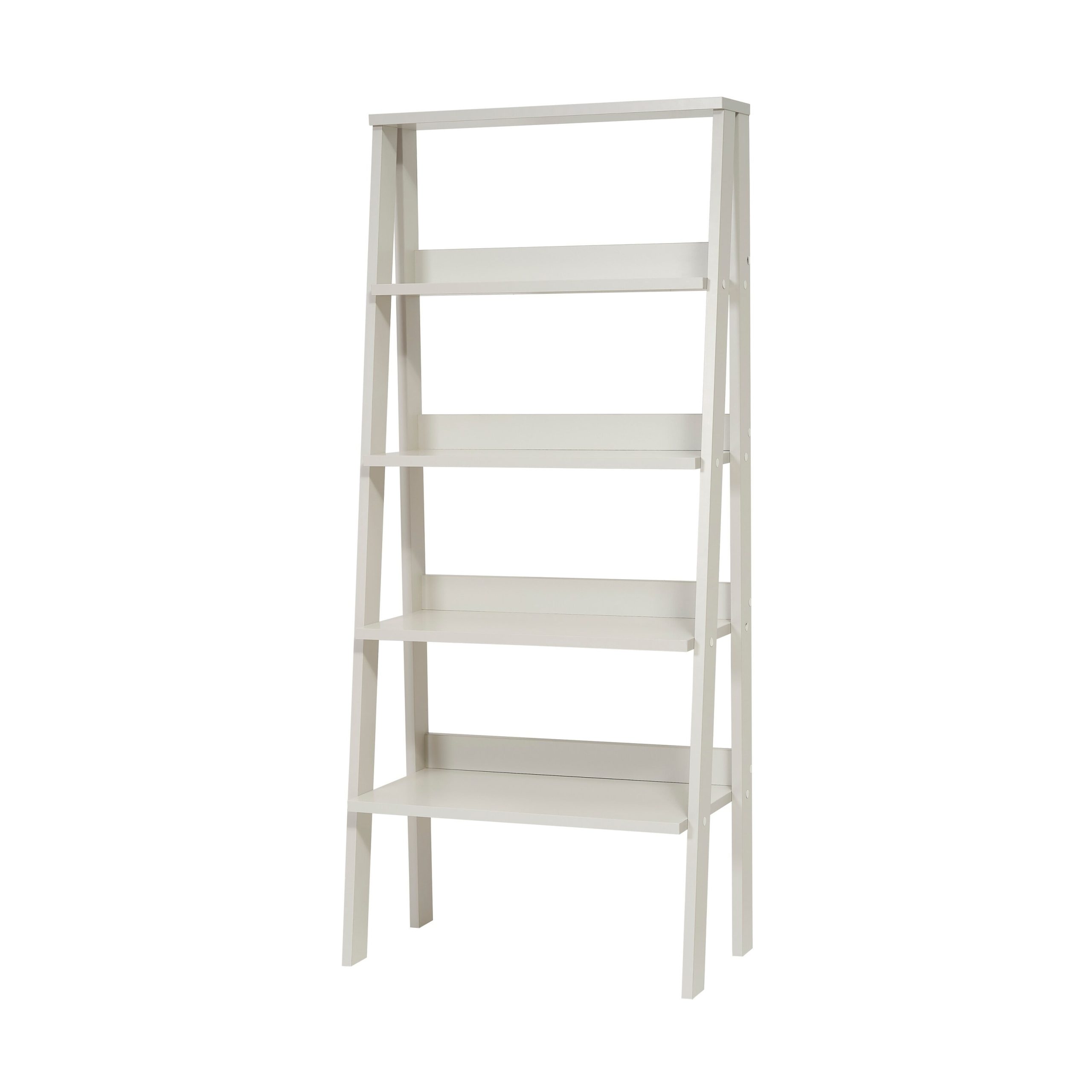 5 Tier Modern Ladder Bookshelf, Wood Frame Bookshelf For Small Spaces ... inside The Art of Styling Your Modern Ladder Bookshelf