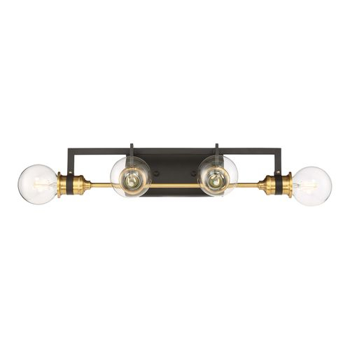 60-6974 - Nuvo 60-6974 - Intention 4 Light Vanity Warm Brass And Black ... in Elevate Your Home Lighting with the Nuvo Intention Warm Brass Black Pendant