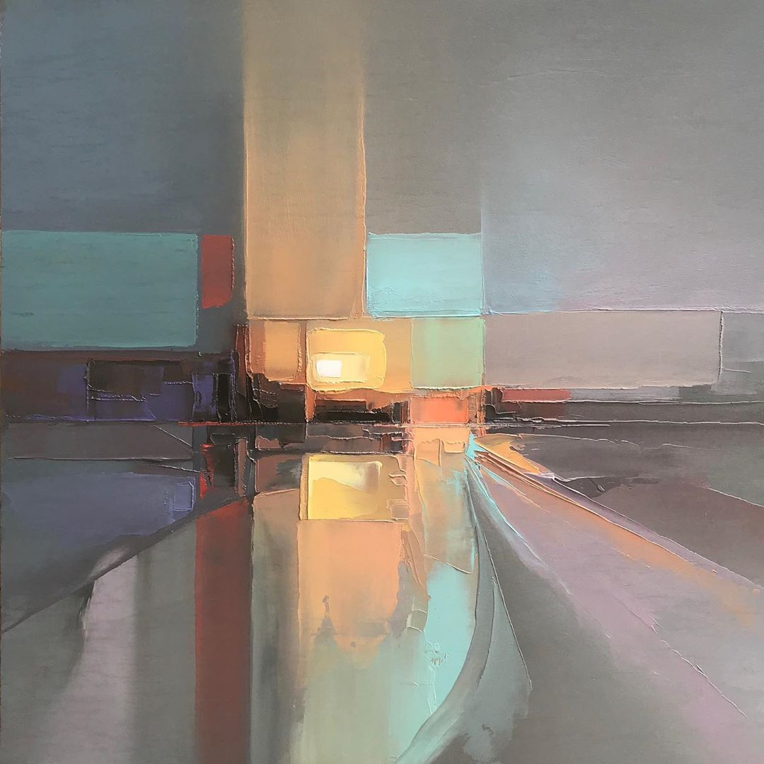 Abstract Landscape Paintings Capture Energetic Cityscapes within