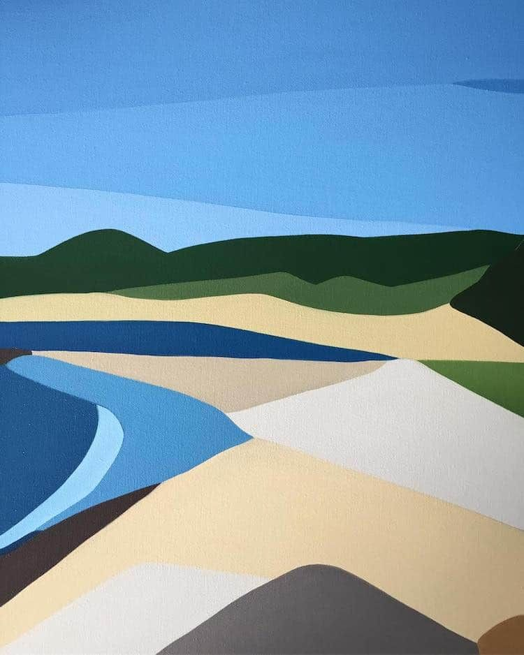 Abstract Landscape Paintings Capture The Beauty Of Beaches Abstract ... in A Deep Dive into Abstract Approaches to Landscape Art