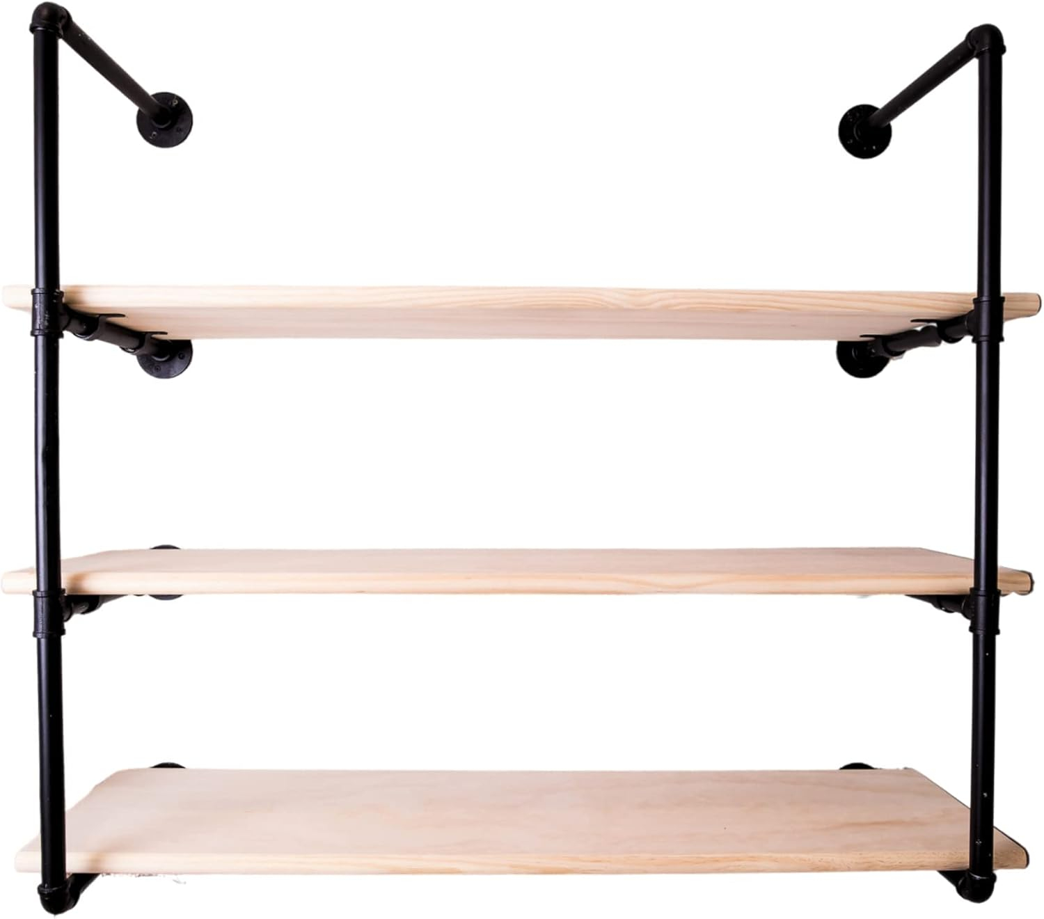Amazon.com: 4 Tier Industrial Iron Pipe Floating Shelves, Wall Mount ... with Maximizing Space and Style with 4-Tier Industrial Pipe Shelves