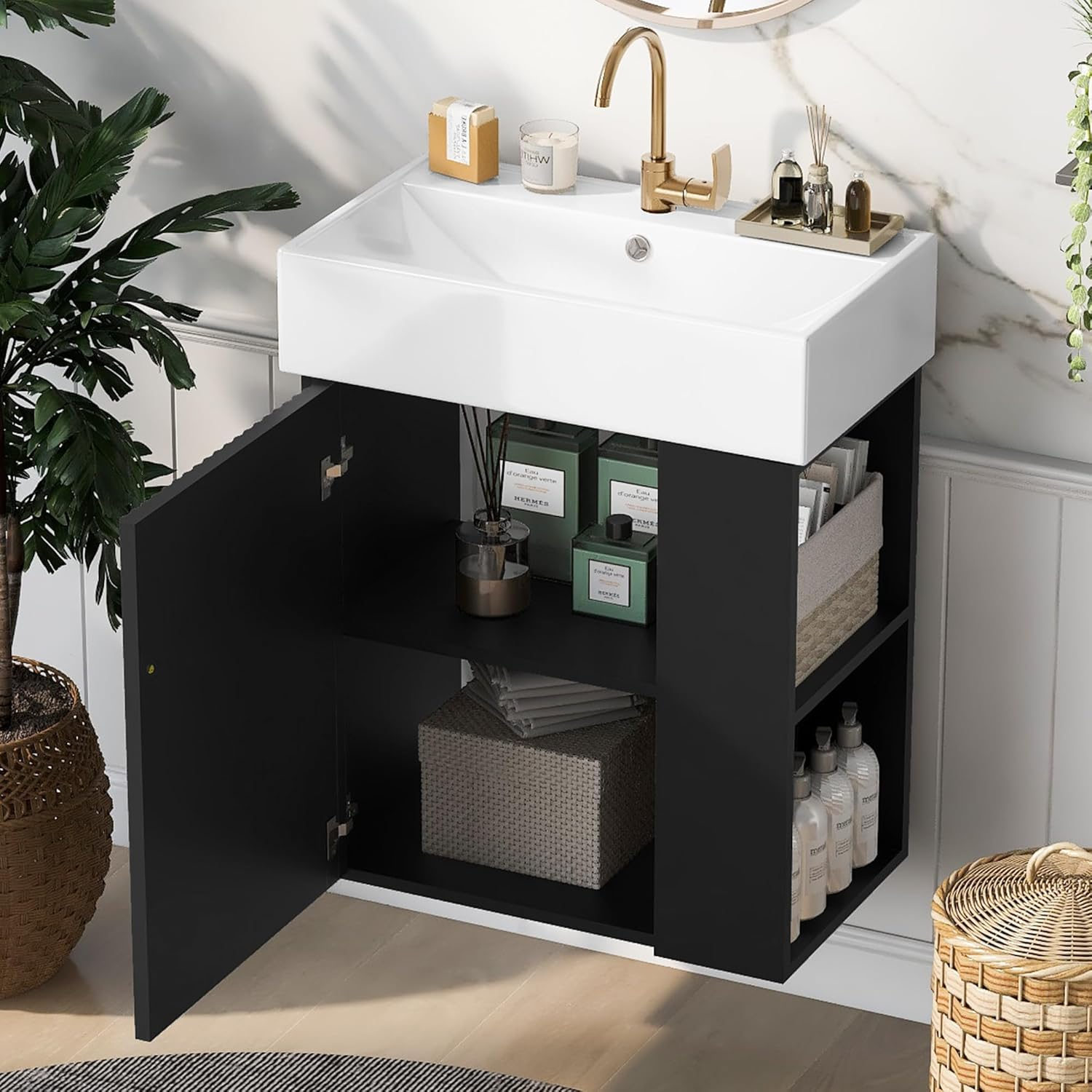Amazon.com: Merax 20" Bathroom Vanities With Sink Top, Wall Mounted ... for