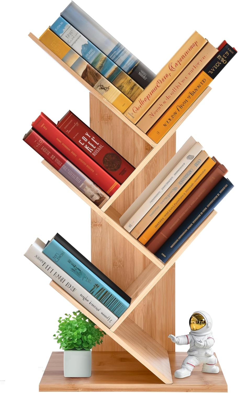 Amazon.com: Prosumers Choice Wooden Bookshelf Storage Rack 25.4 X13.8 X ... regarding Expert Tips for Maximizing Your Space with Expanded Bamboo Shelves