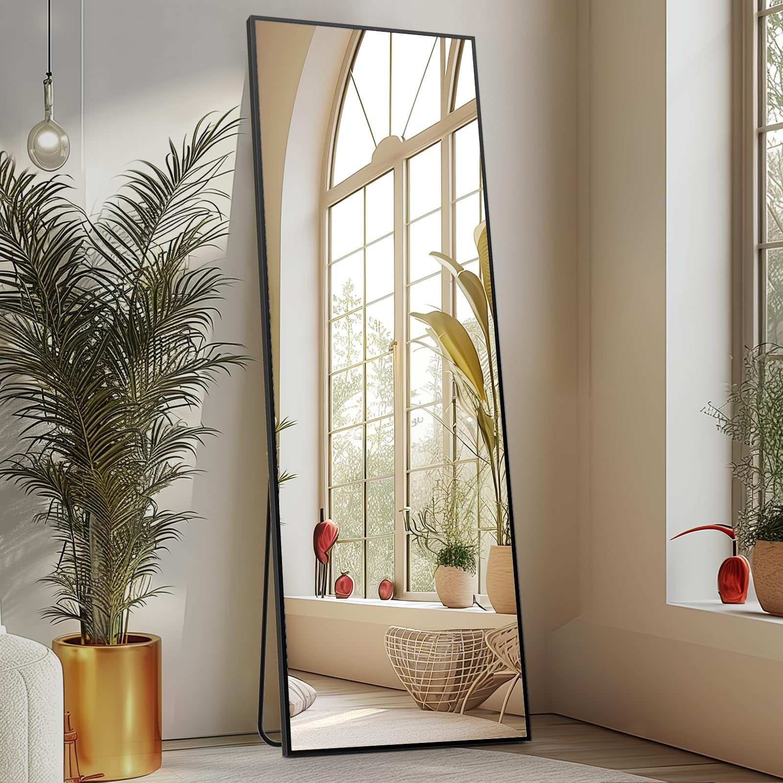 Amazon.com: Sweetcrispy Full Length Mirror 59"X16" Full Body Floor ... for