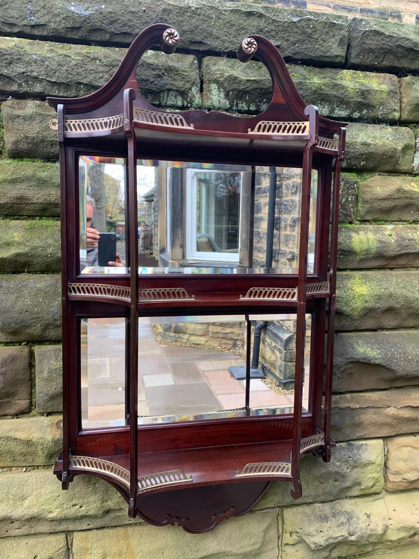Antique Mahogany Mirrored Wall Shelf - Har / La469244 with The Unexpected Ways a Mirrored Wall Shelf Can Elevate Your Decor