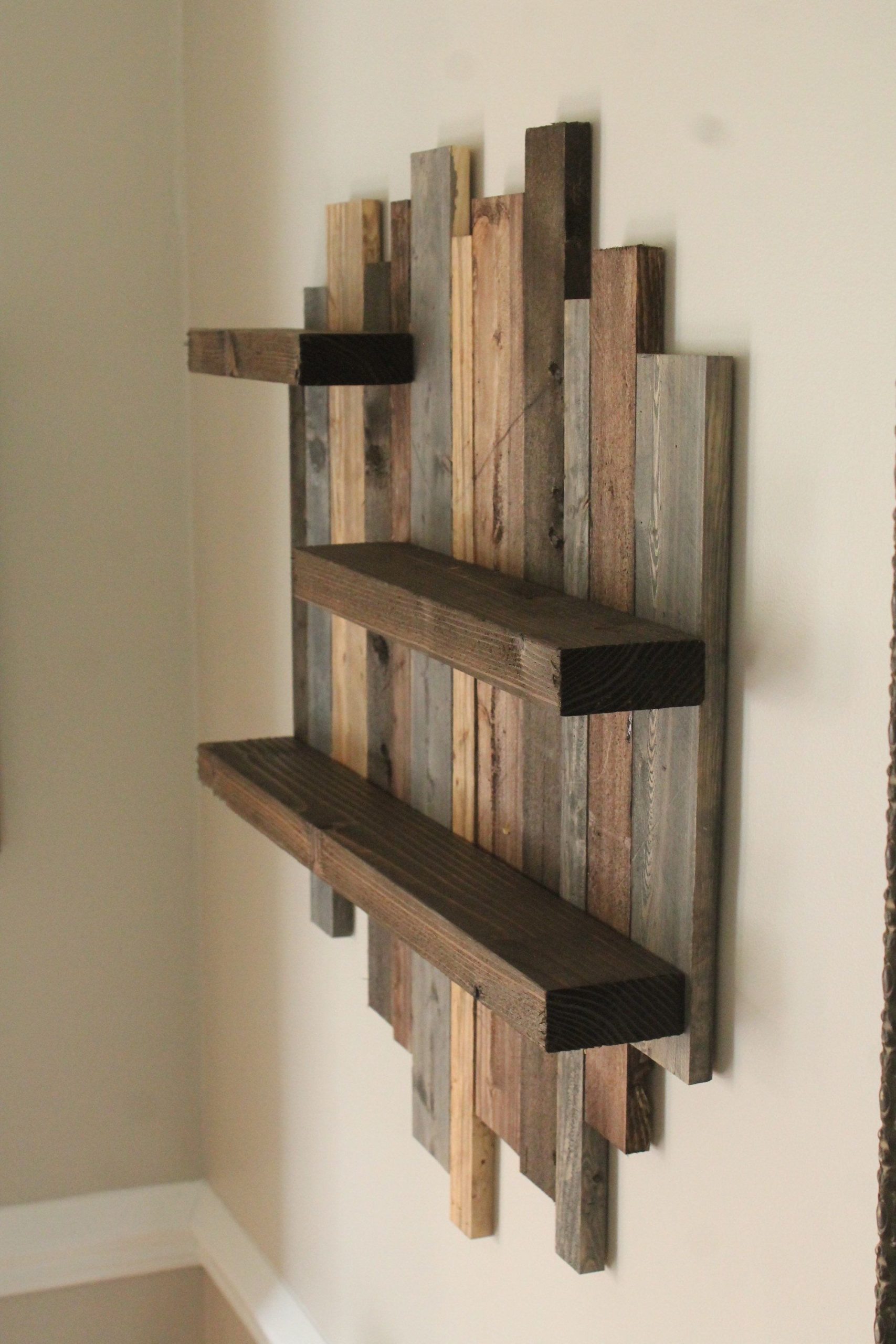 Awesome Rustic Wood Wall Shelves Metal And Hanging regarding