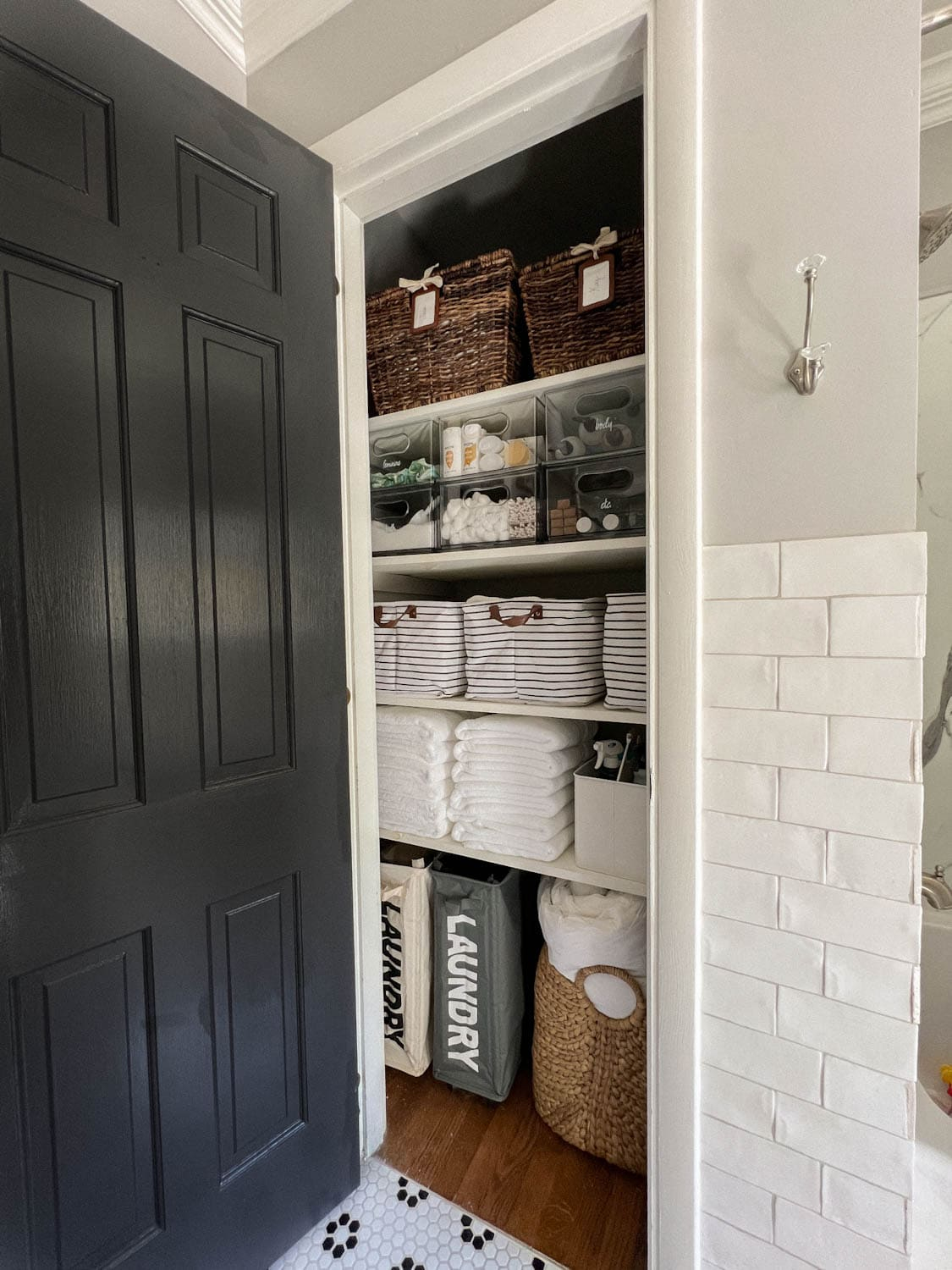 Bathroom Linen Closet Organization Ideas That Totally Work - Design It ... regarding Maximizing Your Small Bathroom with the Eviva Olivia Linen Cabinet