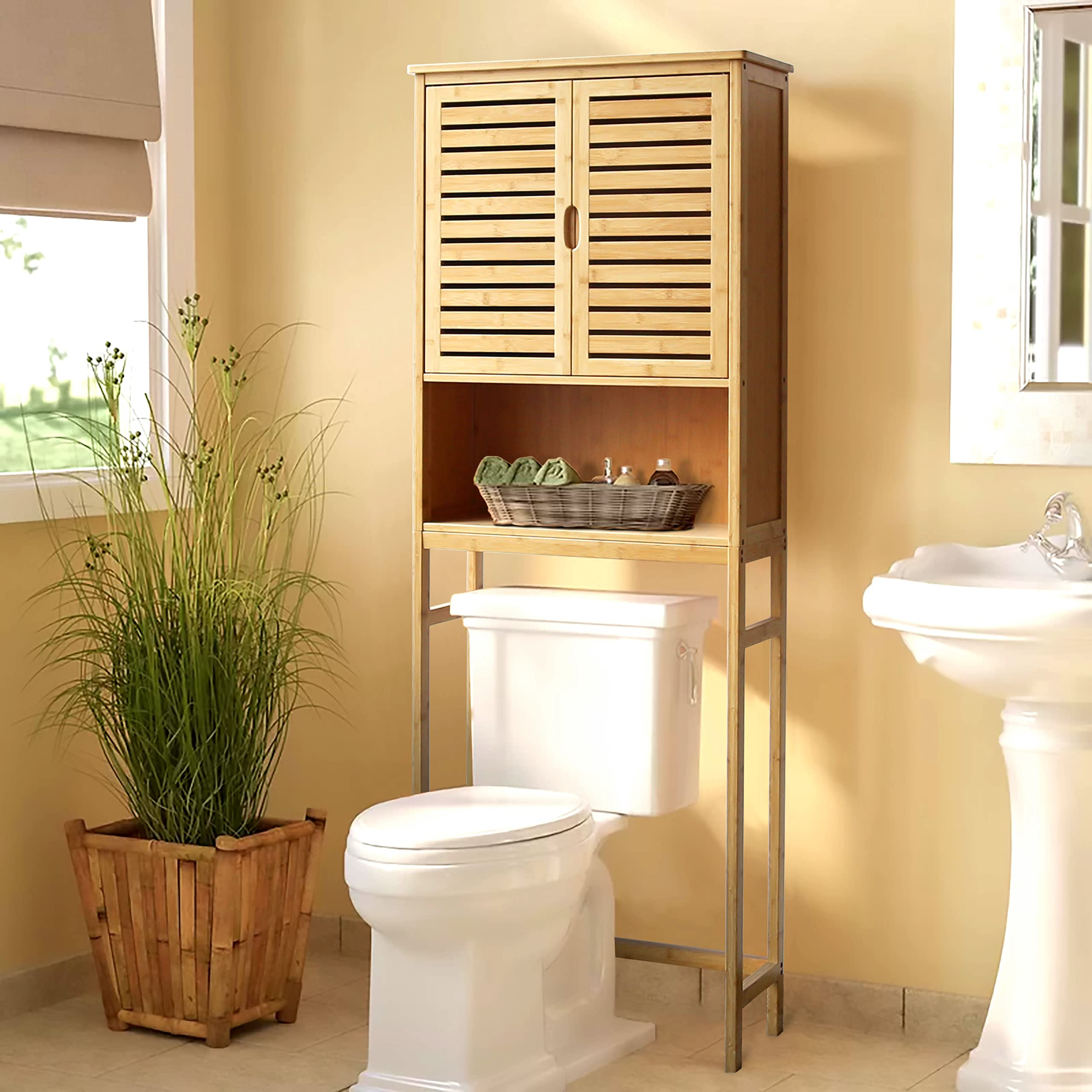 Bathroom Storage Cabinet Bamboo At Reginald Gaymon Blog inside