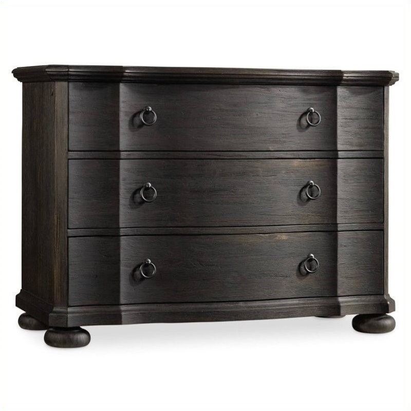 Beaumont Lane Double Handle 3-Drawer Bachelor's Chest In Dark Wood ... in Understanding the Value and Investment of Beaumont Bachelors Chests